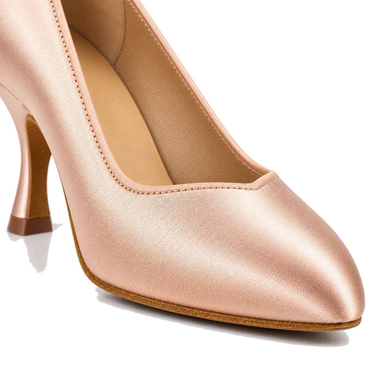 Chaussures de tango femme en satin à talon évasé, modèle Hana, vue 8