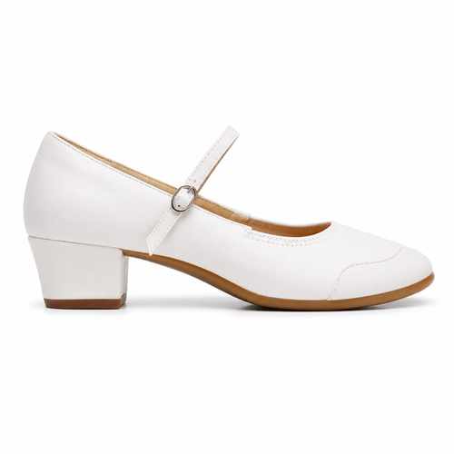 Baskets de danse moderne femme outdoor 4cm blanc — Ulyana - vue de profil