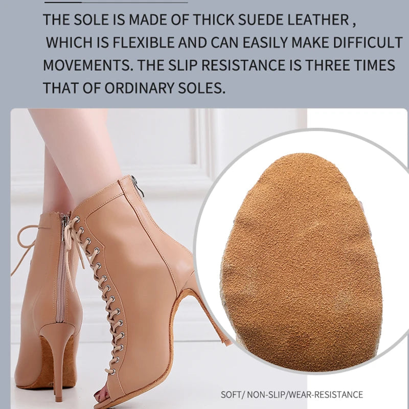 Souliers de danse latine femme daim — Inès - vue de profil