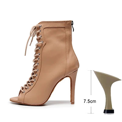 Souliers de danse latine femme daim — Inès - vue extérieure