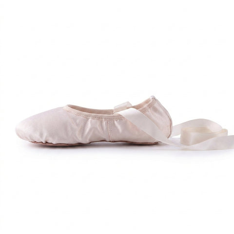 Chaussons de ballet souples en satin avec ruban Vivace