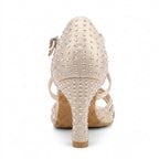 Souliers de danse latine femme satin — Renault - détail