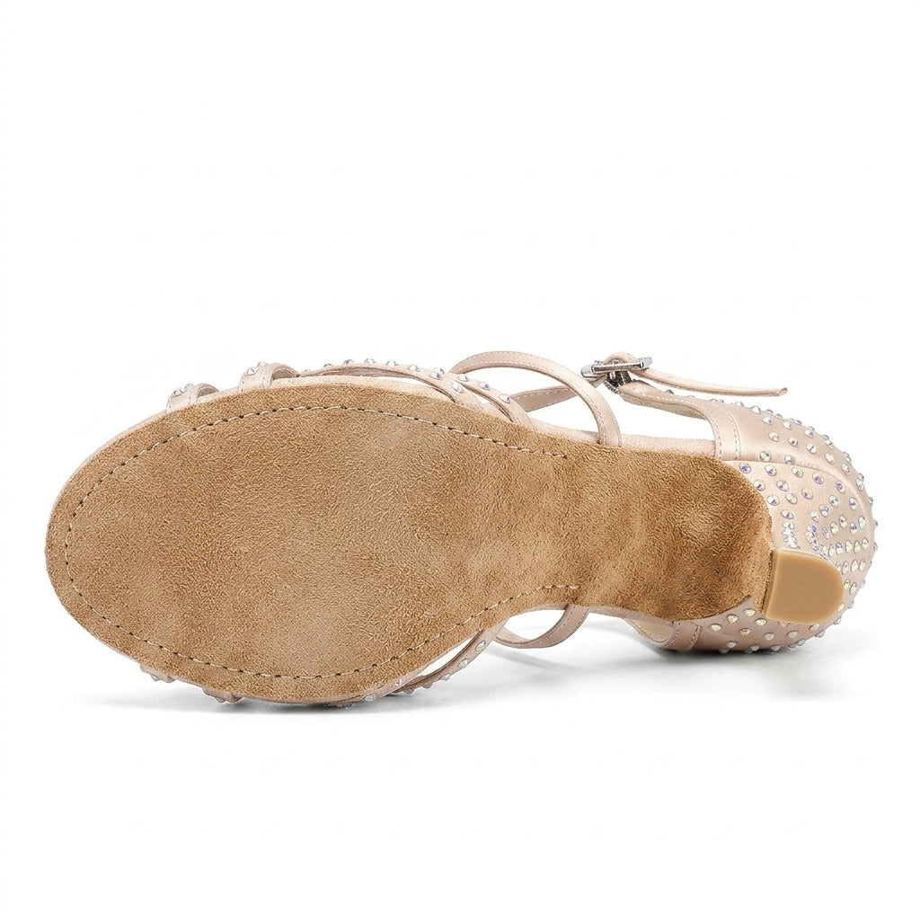 Souliers de danse latine femme satin — Renault - semelle