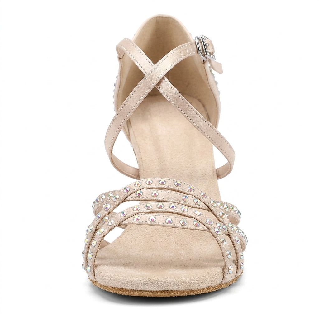 Souliers de danse latine femme satin — Renault - vue arrière