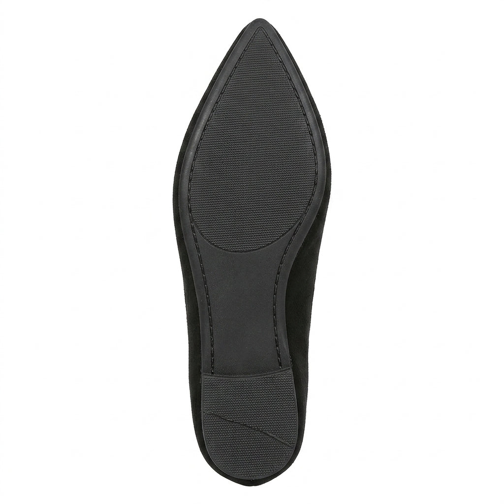 Chaussons de danse classique femme daim noir — Fiorella - vue rapprochée