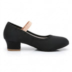 Chaussons de danse classique femme noir heel — Largo - vue de profil