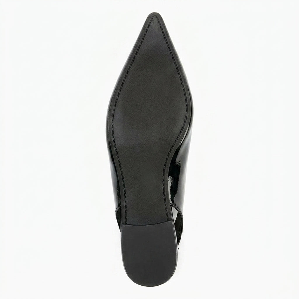 Chaussons de danse classique femme cuir verni — Milagros - vue rapprochée