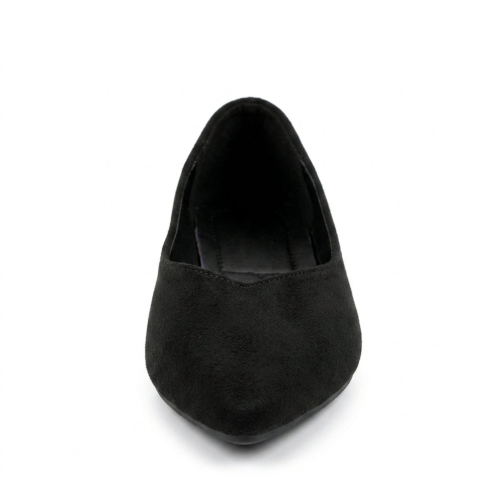 Chaussons de danse classique femme daim noir — Fiorella - vue arrière