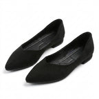 Chaussons de danse classique femme daim noir — Fiorella
