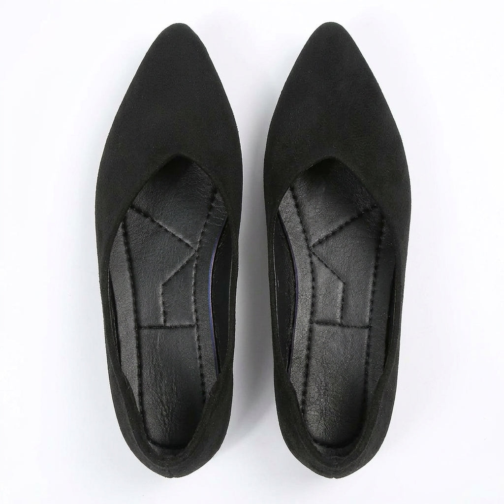 Chaussons de danse classique femme daim noir — Fiorella - semelle