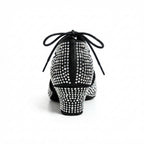 Souliers de danse latine femme en strass à talon carré 4 cm — Roza