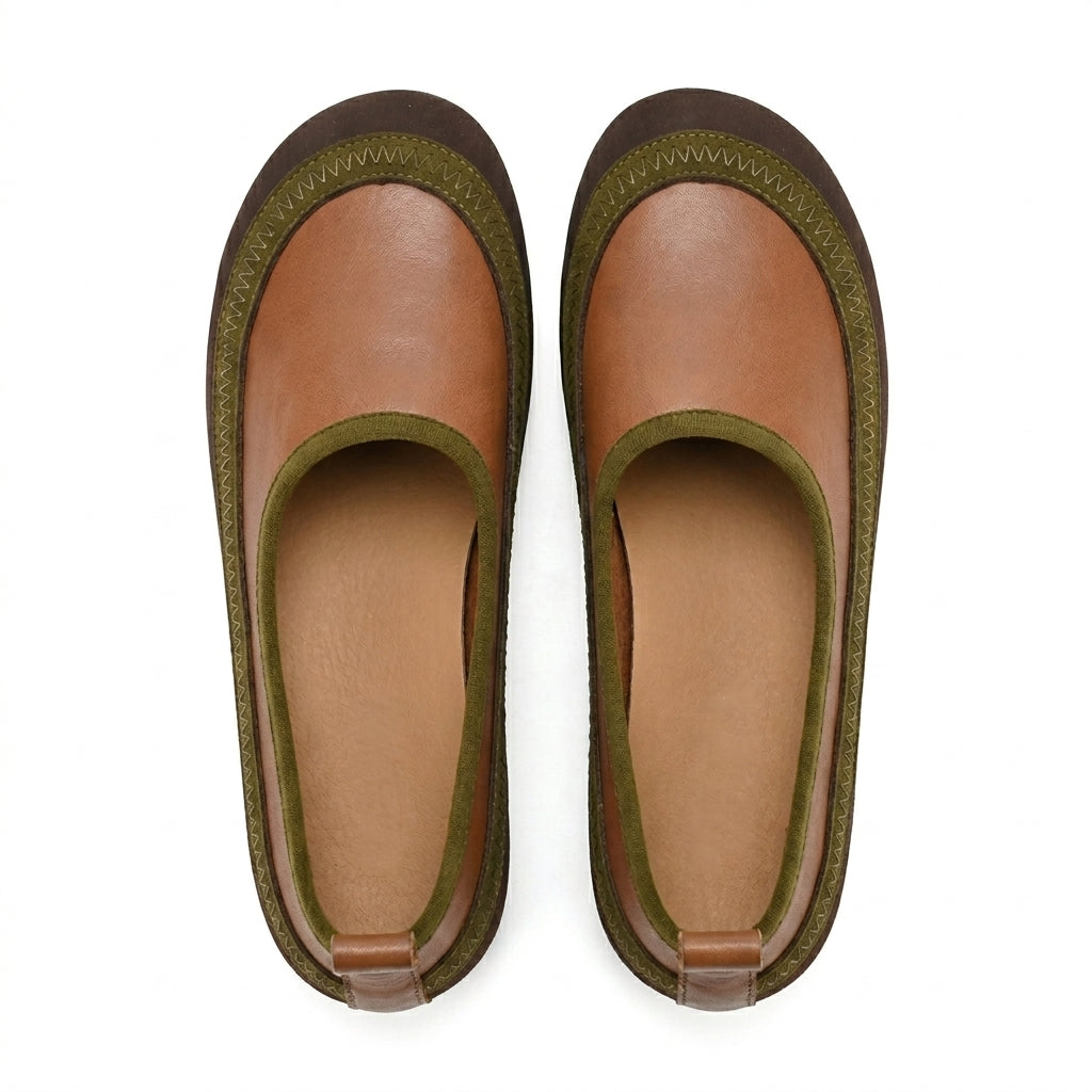 Chaussons de danse classique femme marron — Tiziana - détail