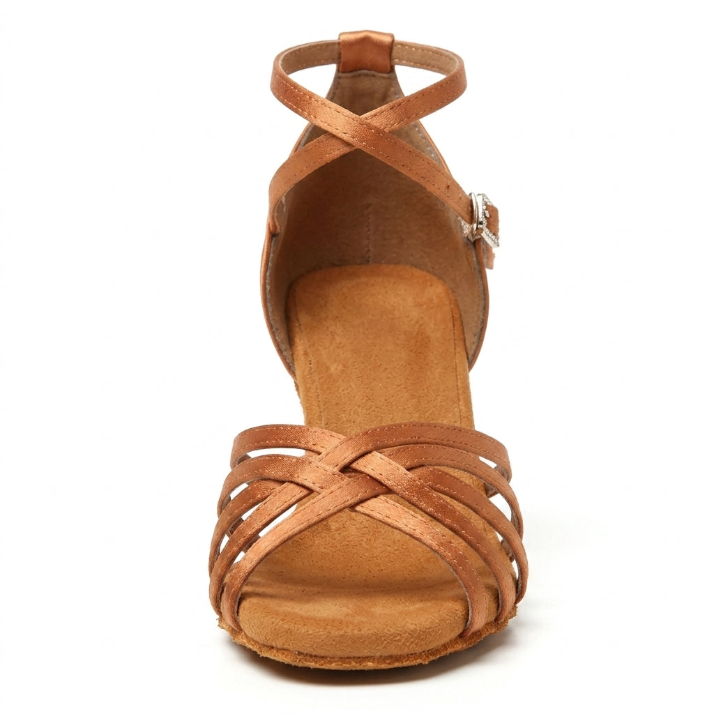 Chaussures Salsa & Bachata femme — Esméralda satin 7,5 cm