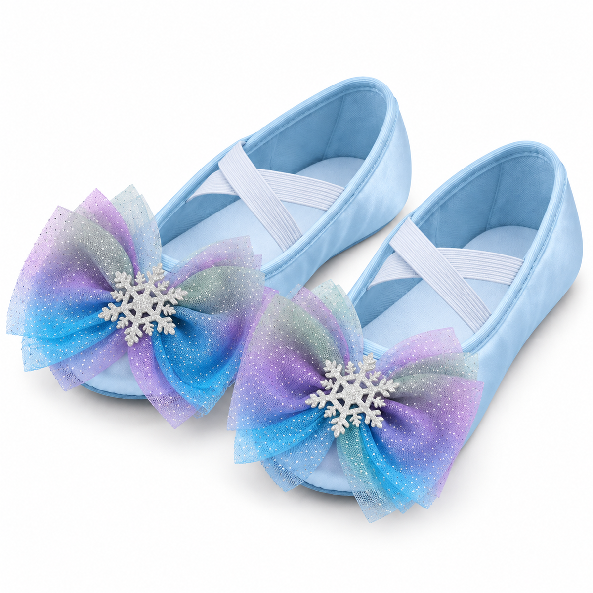 Chaussons de ballet en satin violet ou bleu, modèle Lopatkina, coloris bleu