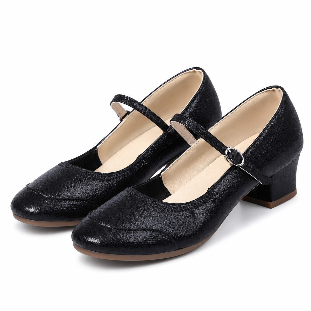 Chaussures de salsa femme à talon 4 cm, modèle Macarena, vue 2