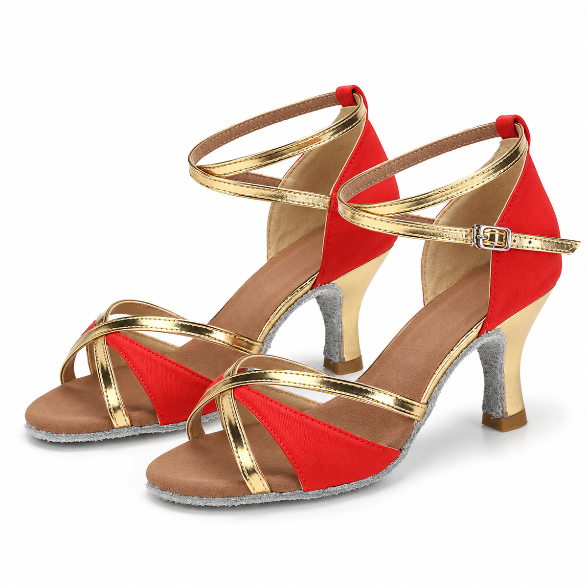 Chaussures de danse latine femme, talon 5 ou 7 cm, modèle Penney, vue 2