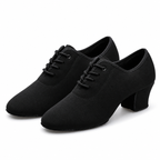 Chaussures de salsa femme noires, talon 3,5 cm, modèle Hallberg