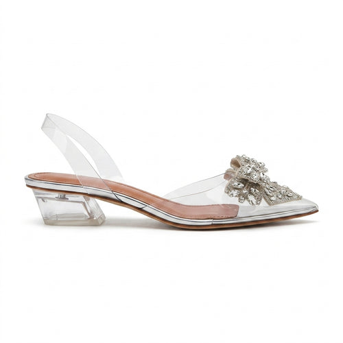 Chaussons de danse classique femme argent — Rodkin - vue de profil