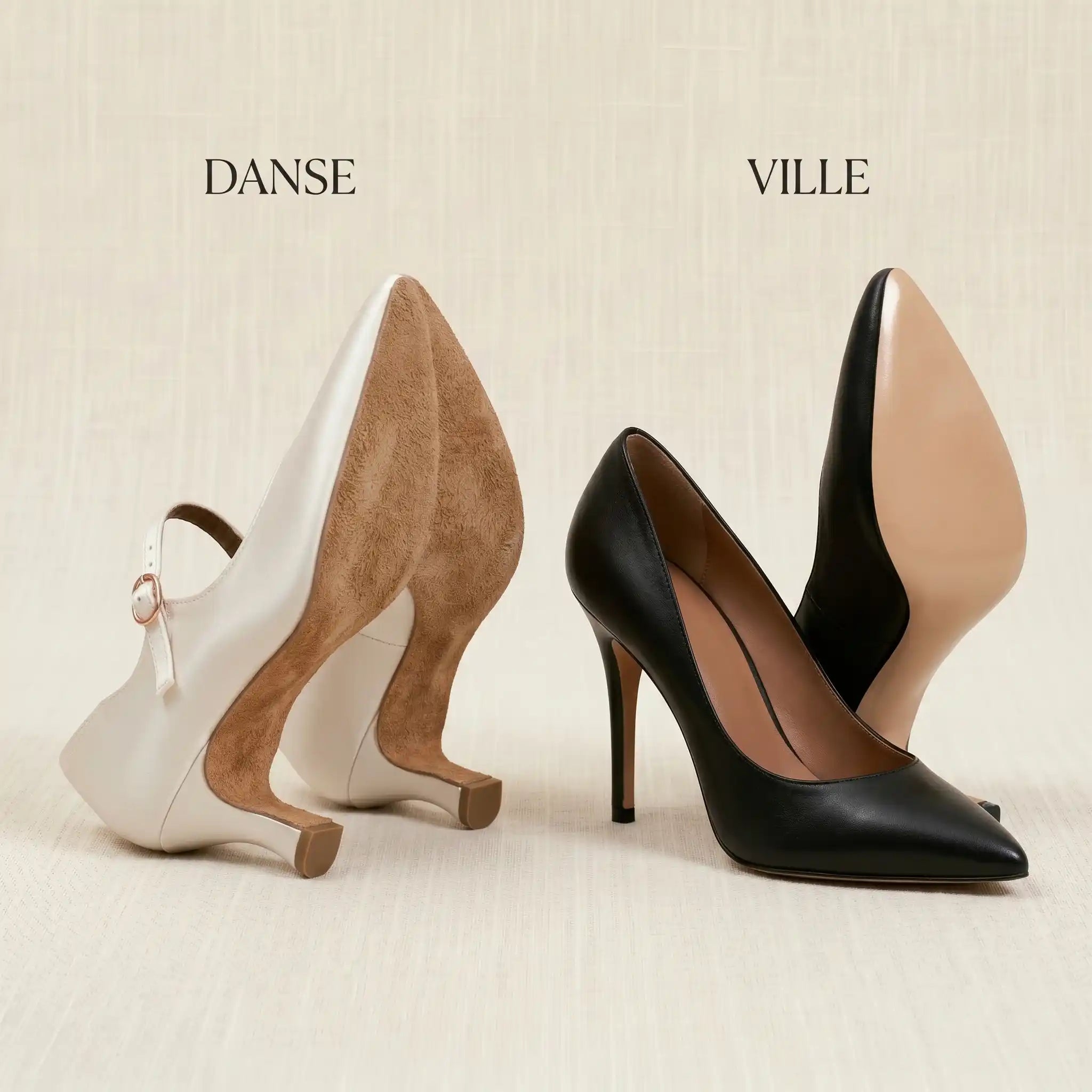 Souliers de tango femme satin — Noémie