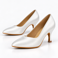 Chaussures de tango femme en satin à talon évasé, modèle Hana, vue 2