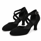 Chaussures de salsa femme, semelle suédée, modèle Rosalie