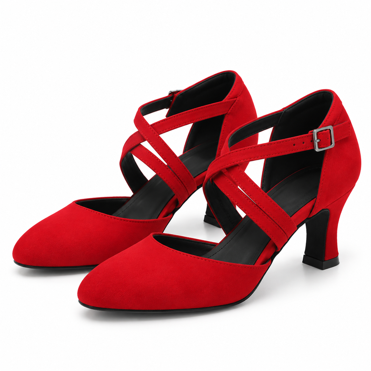 Chaussures de salsa femme, semelle suédée, modèle Rosalie, vue 3
