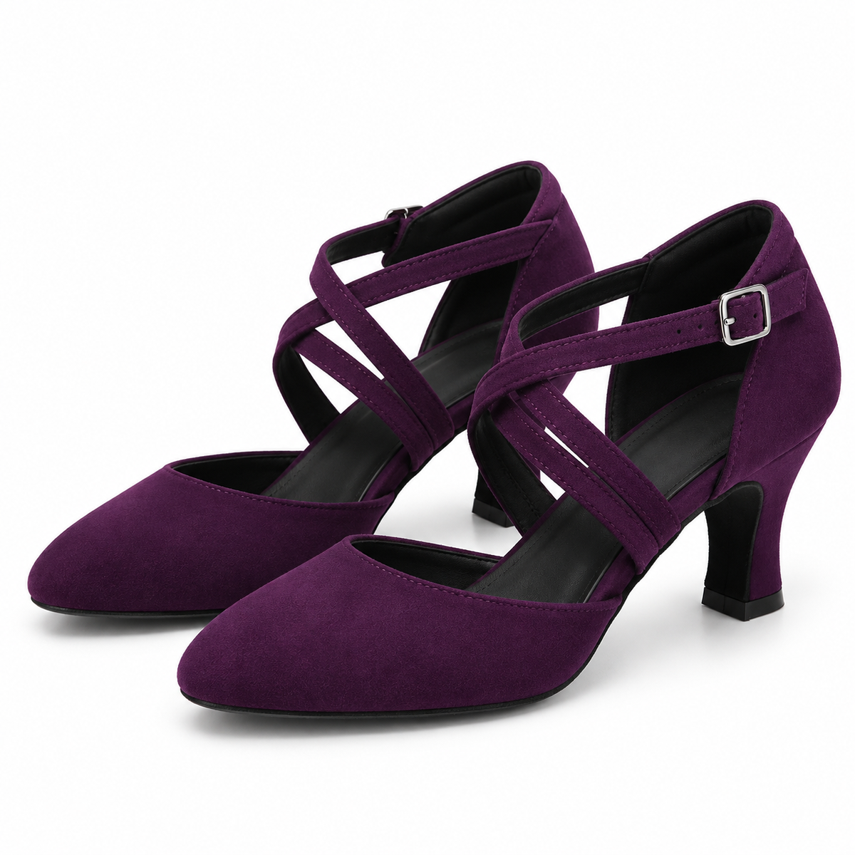 Chaussures de salsa femme, semelle suédée, modèle Rosalie, vue 4