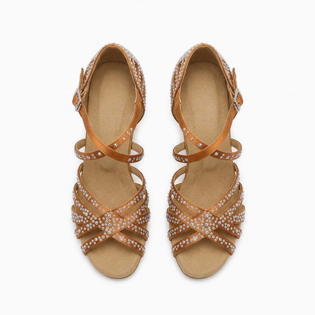 Chaussures de salsa femme strass, modèle Claudia, vue 6