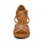 Chaussures de salsa femme strass, modèle Claudia, vue 4