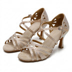 Chaussures de salsa femme strass, modèle Claudia, vue 2