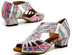 Chaussures de salsa femme strass, modèle Livry, coloris multicolore