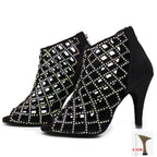 Chaussures de salsa femme, modèle Leila, coloris noir