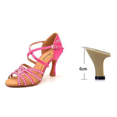 Chaussures de salsa femme strass — Hortensia - vue extérieure