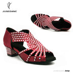 Chaussures de salsa femme strass — Livry - vue de profil