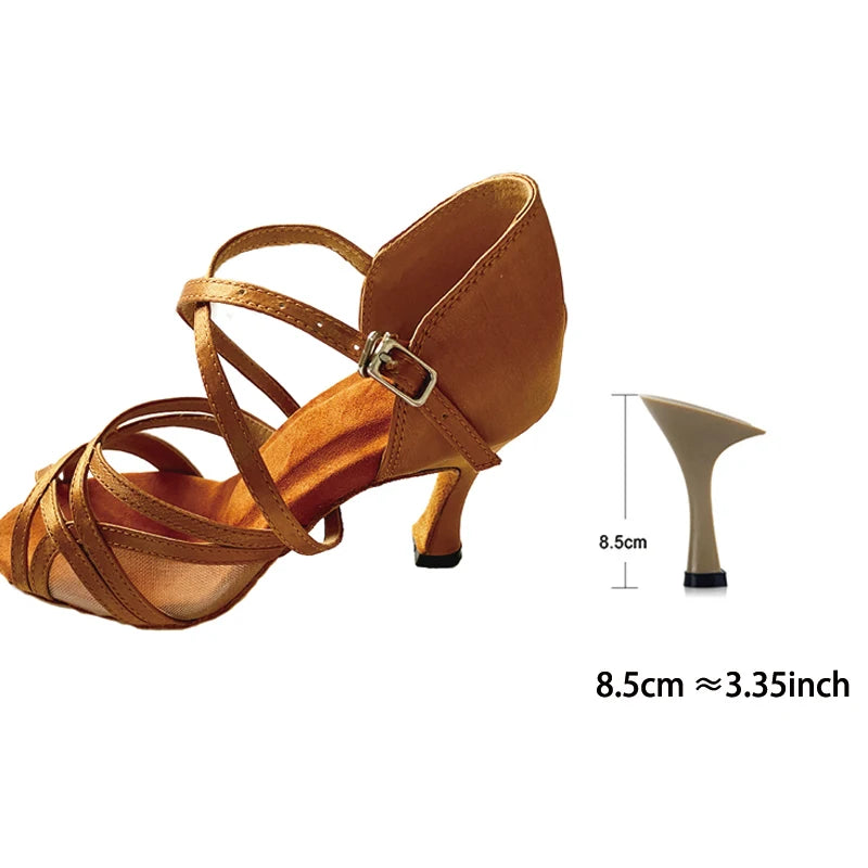 Souliers de tango femme satin — Anémone - vue intérieure