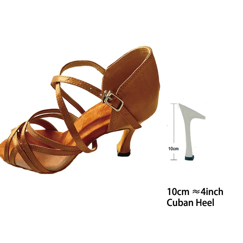 Souliers de tango femme satin — Anémone - vue 12