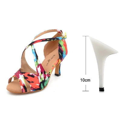 Chaussures de salsa femme satin — Patrizia - vue extérieure