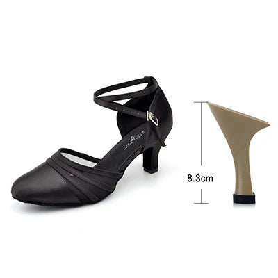 Souliers de danse latine femme satin — Effacé - vue 13