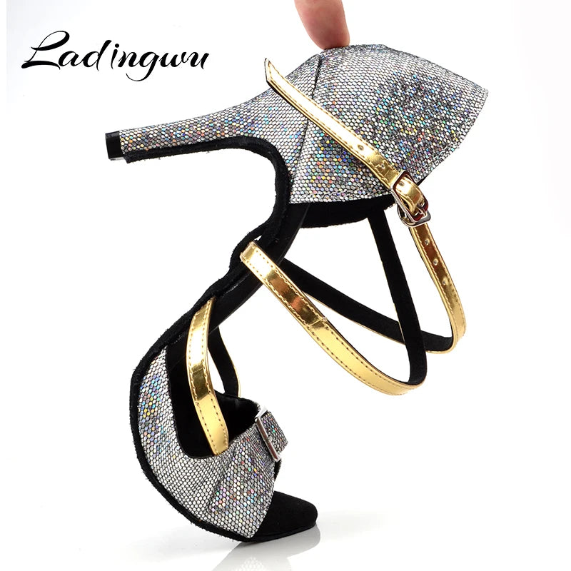 Chaussures de salsa femme paillettes — Némésie - semelle