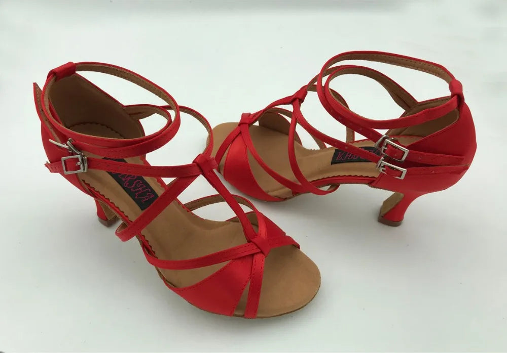 Chaussures de salsa femme satin — Lotier - détail