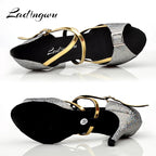 Chaussures de salsa femme paillettes — Némésie - détail