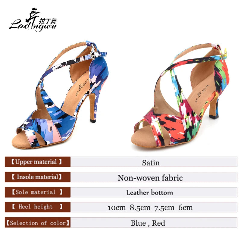 Chaussures de salsa femme satin — Patrizia - vue de profil