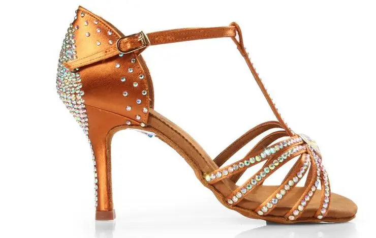 Souliers de danse latine femme satin — Lyudmila - vue dessus
