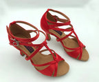 Chaussures de salsa femme satin — Lotier - vue arrière