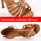 Souliers de danse latine femme satin — Lyudmila - vue rapprochée