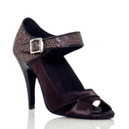 Chaussures de salsa femme paillettes — Marina - vue de profil