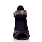 Chaussures de salsa femme paillettes — Marina - vue arrière