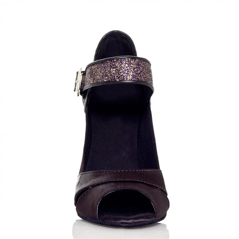 Chaussures de salsa femme paillettes — Marina - vue arrière