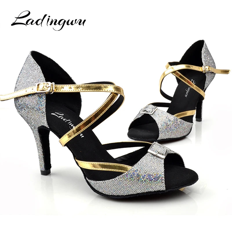 Chaussures de salsa femme paillettes — Némésie
