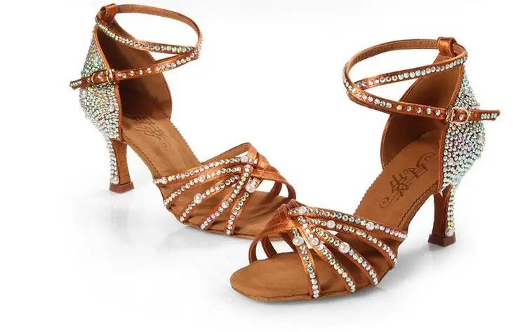 Souliers de danse latine femme satin — Lyudmila - vue intérieure